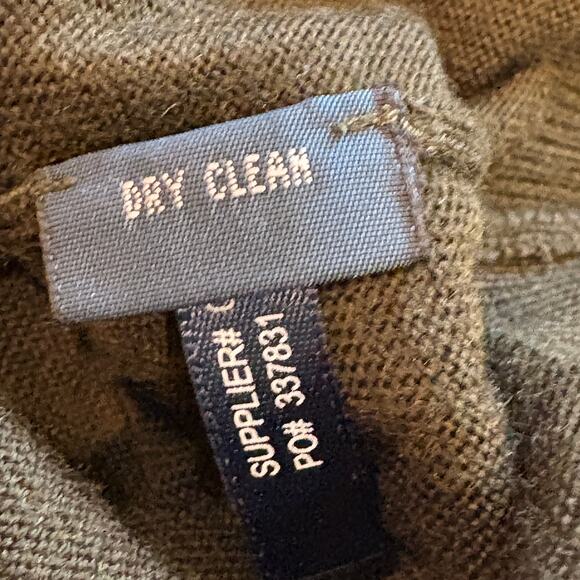 Vtg Polo Ralph Lauren Sweater Men Med Dark Green V Neck Merino Wool Long Sleeve - Picture 5 of 8